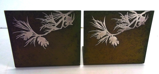 Pine Needle Bookends 7150