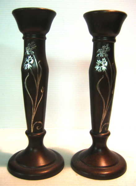 Bachelor Button Candlesticks 3125D