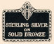 Paper label used on the maroon felt underside of lamps, letter racks, blotter pads, and bookends